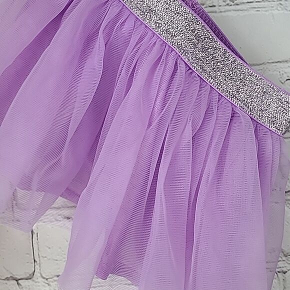 Baby Girl’s Glitter Tulle Tutu Skirt 0-3M Rainbow & Lilac Ruffled Bloomers 2-pk - Picture 5 of 10